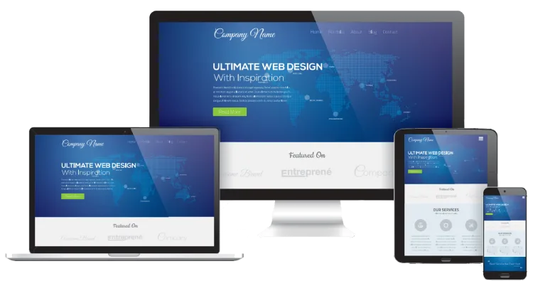 Various screens showing to highlight responsive cross device functionality